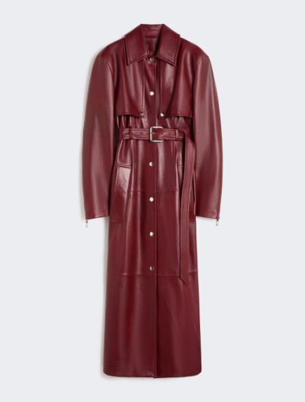 Nappa leather two-piece trench coat - BORDEAUX - Sportmax