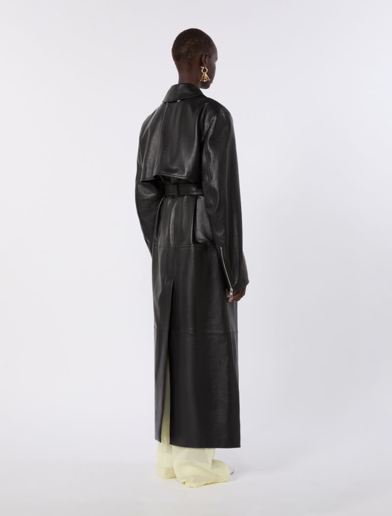 Nappa leather two-piece trench coat - BLACK - Sportmax - 3