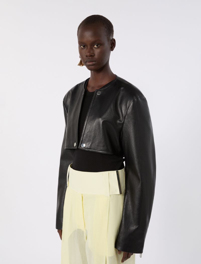 Nappa leather two-piece trench coat - BLACK - Sportmax - 4