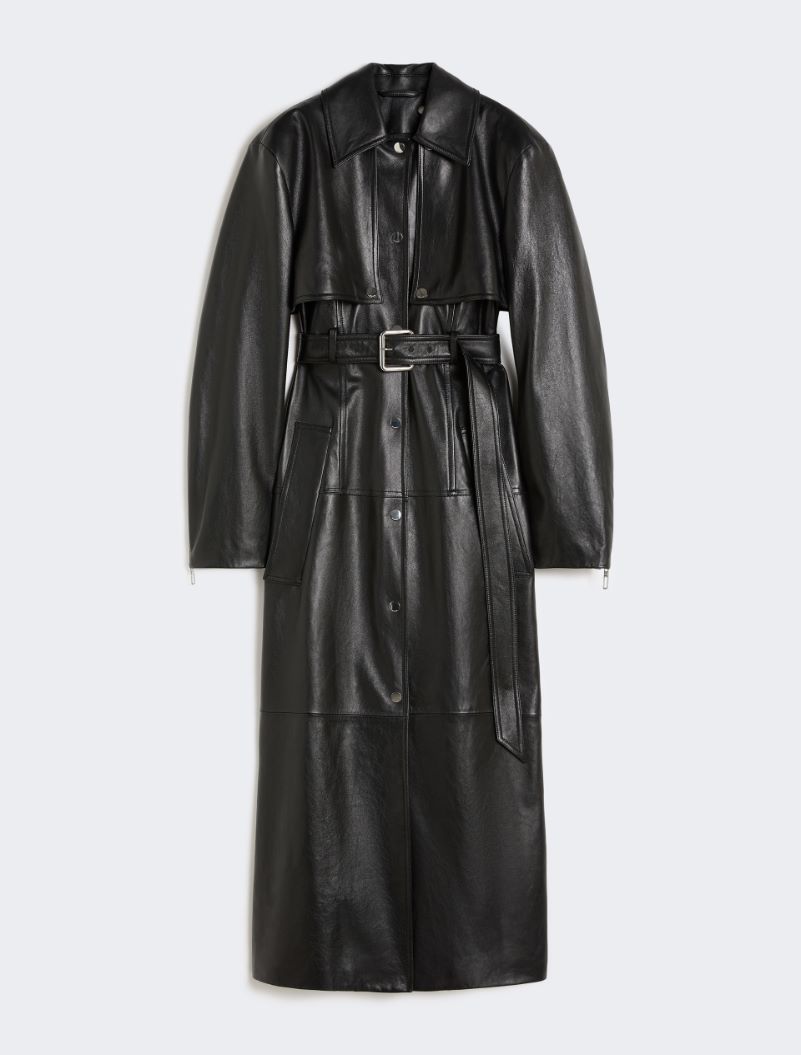 Nappa leather two-piece trench coat - BLACK - Sportmax - 7