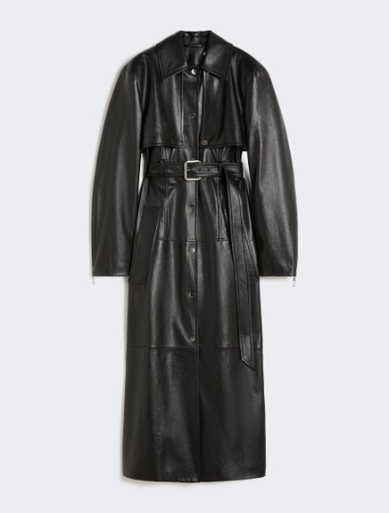Nappa leather two-piece trench coat - BLACK - Sportmax - 7