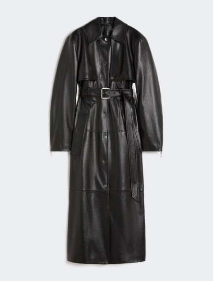 Nappa leather two-piece trench coat - BLACK - Sportmax