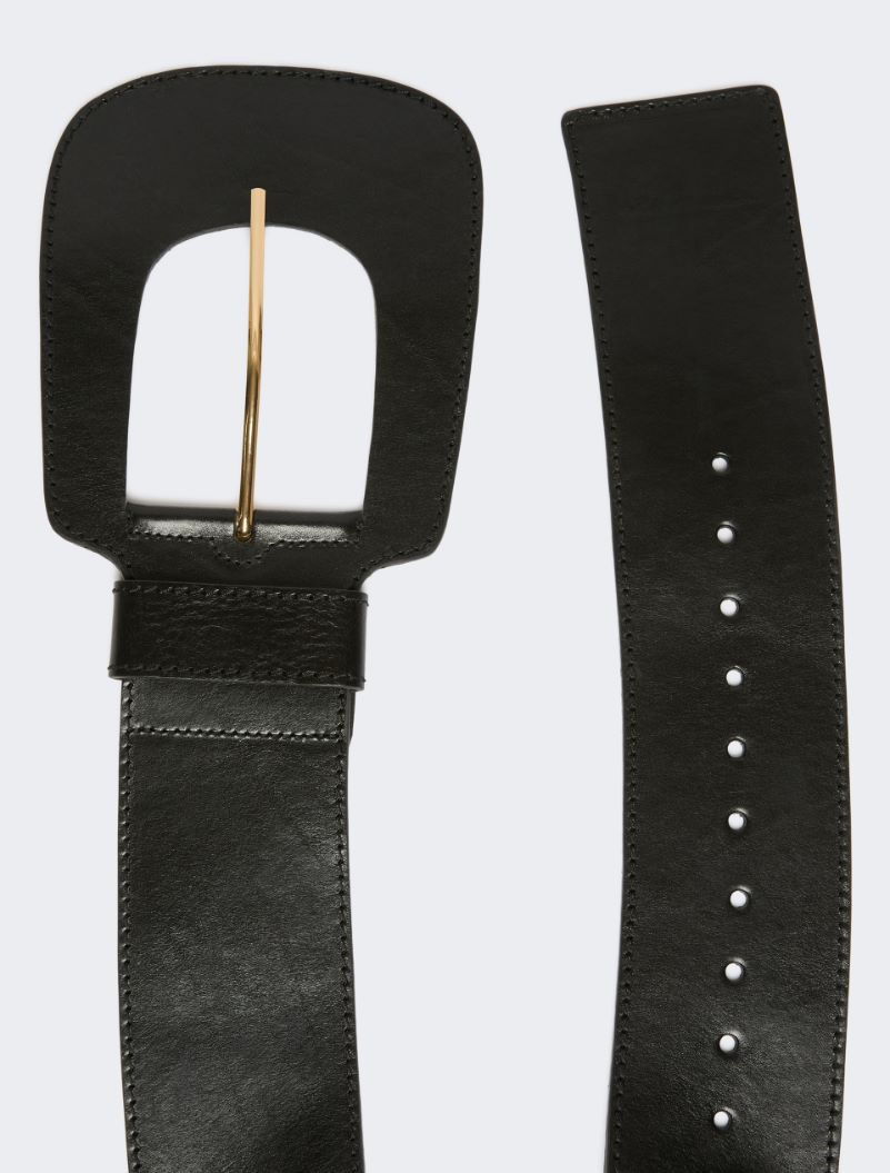 Maxi leather belt - BLACK - Sportmax - 2