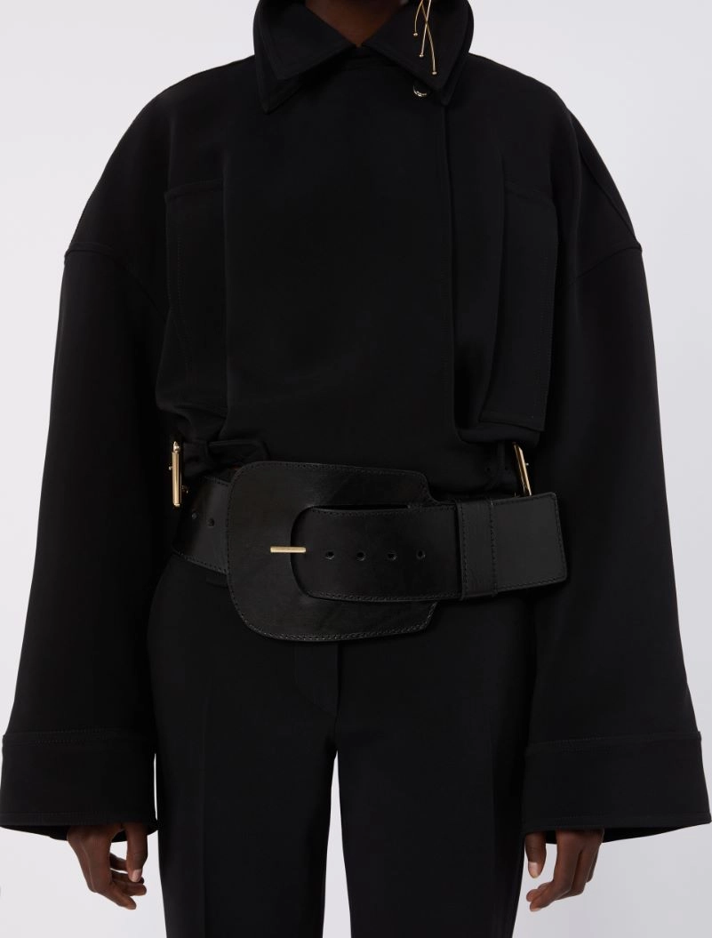 Maxi leather belt - BLACK - Sportmax - 3