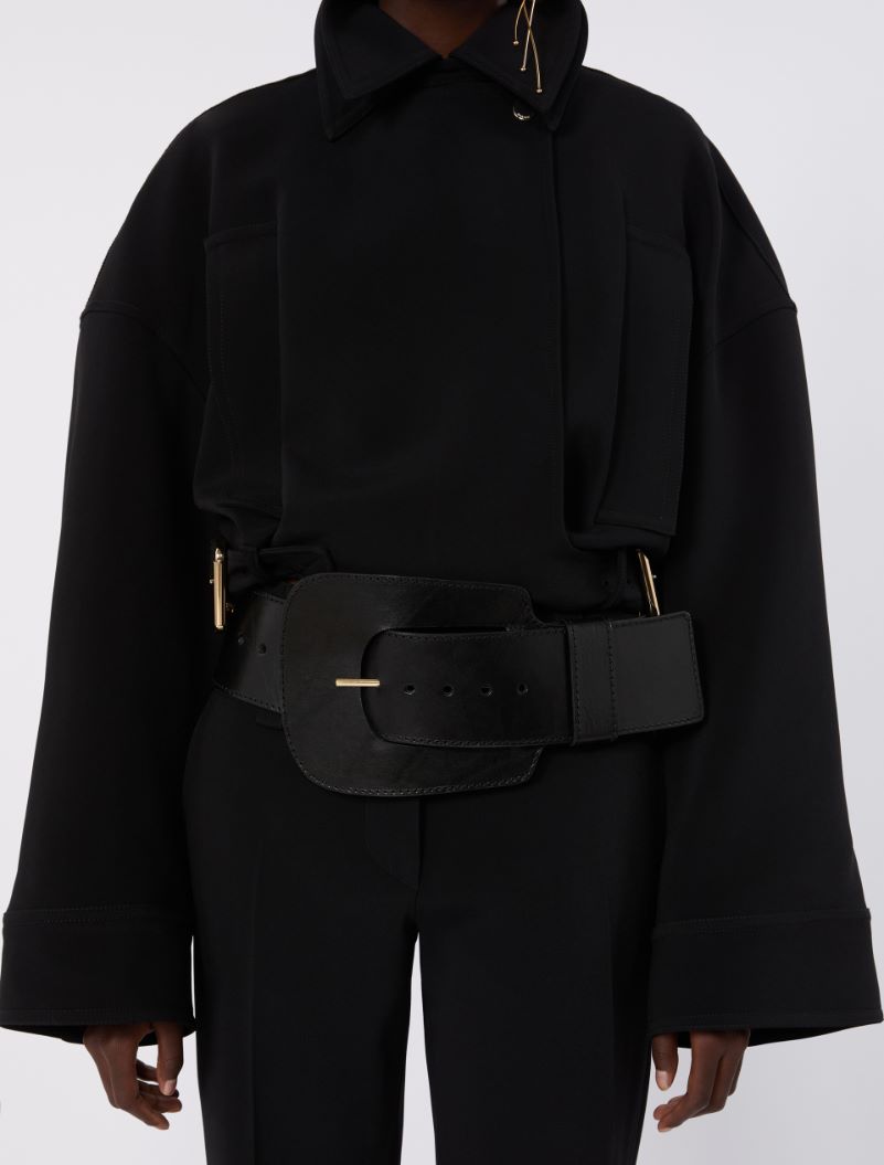 Maxi leather belt - BLACK - Sportmax - 5