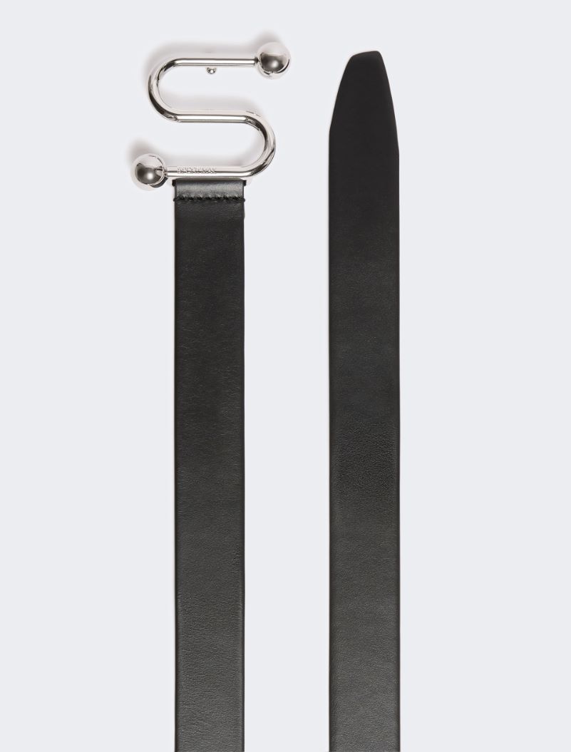 Leather belt with S buckle - BLACK - Sportmax - 2