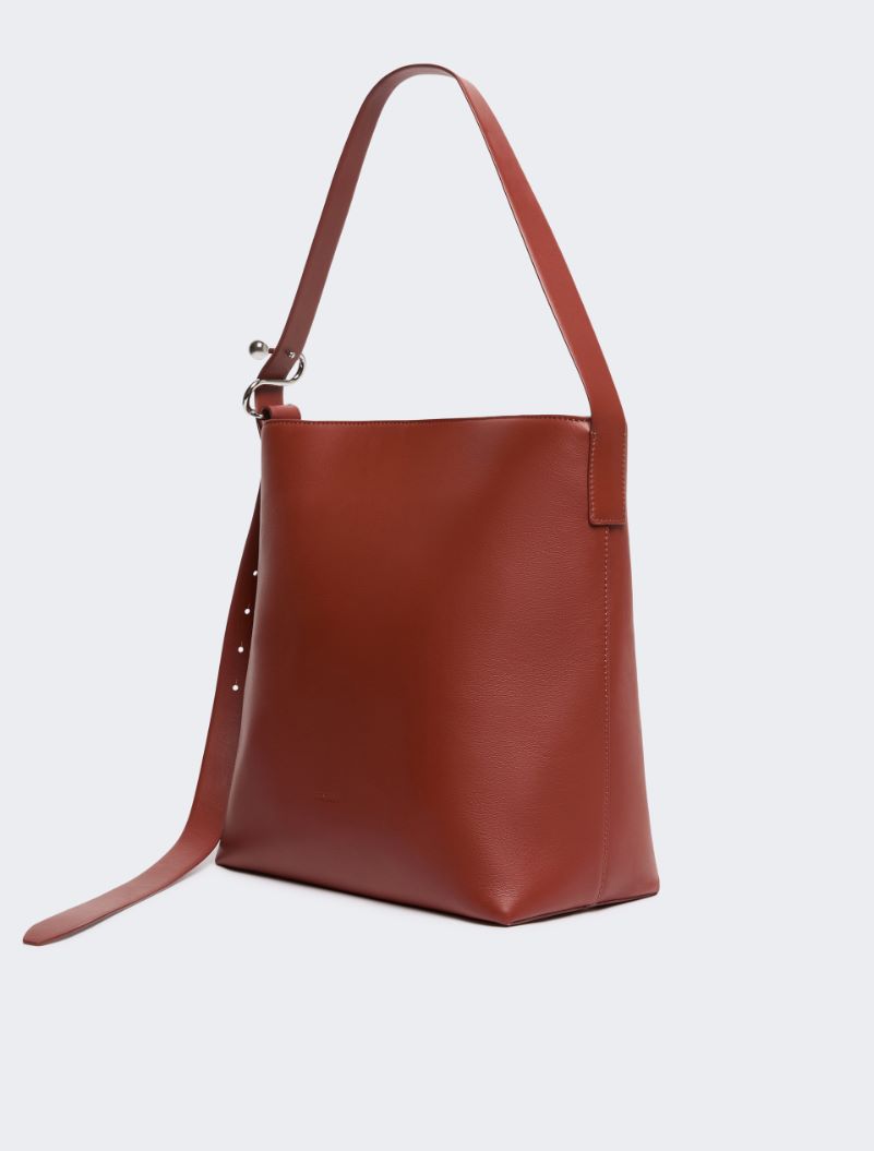 Leather S-buckle shopper bag - RUST - Sportmax - 2
