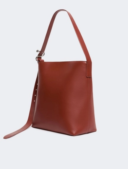 Leather S-buckle shopper bag - RUST - Sportmax - 2