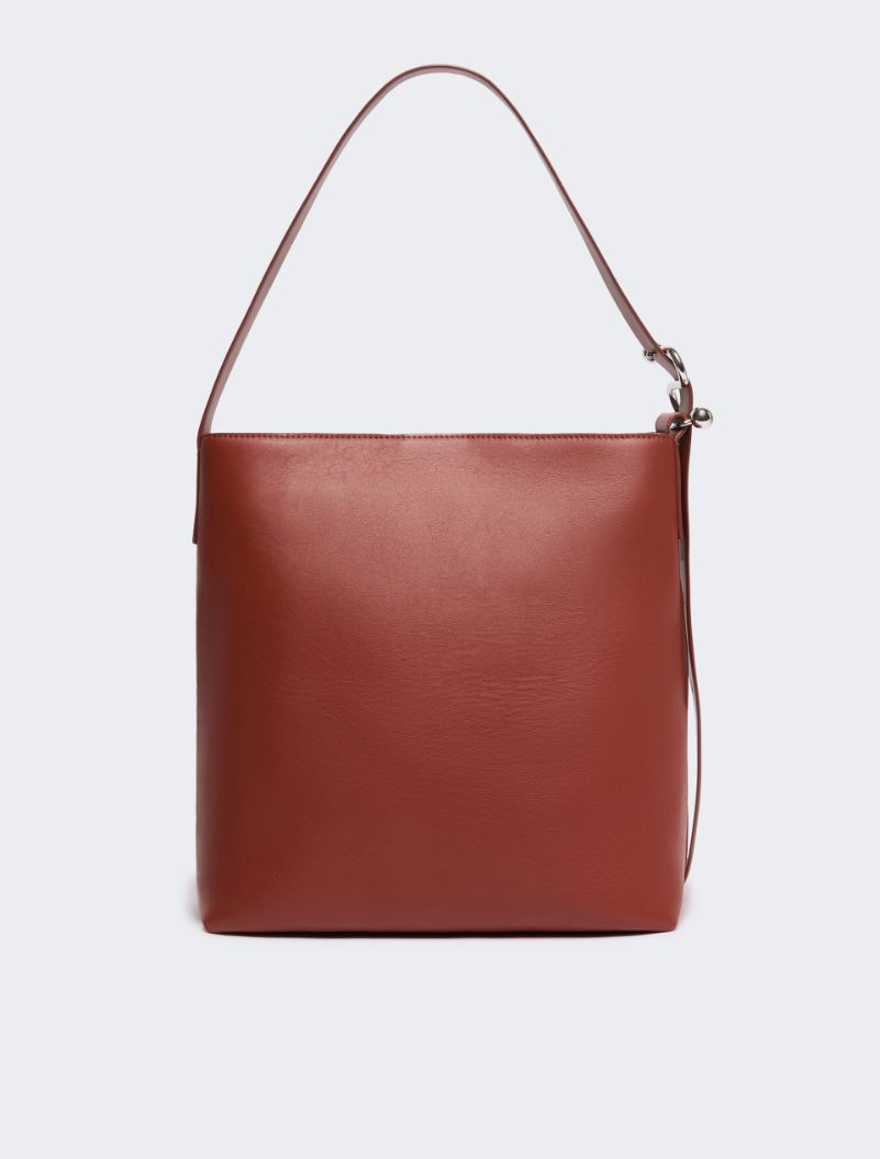 Leather S-buckle shopper bag - RUST - Sportmax - 3
