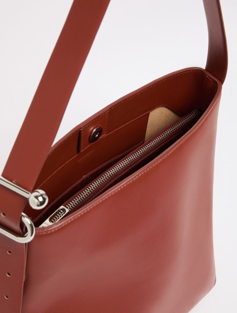 Leather S-buckle shopper bag - RUST - Sportmax - 5