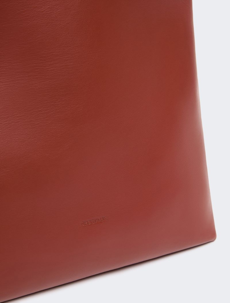 Leather S-buckle shopper bag - RUST - Sportmax - 6