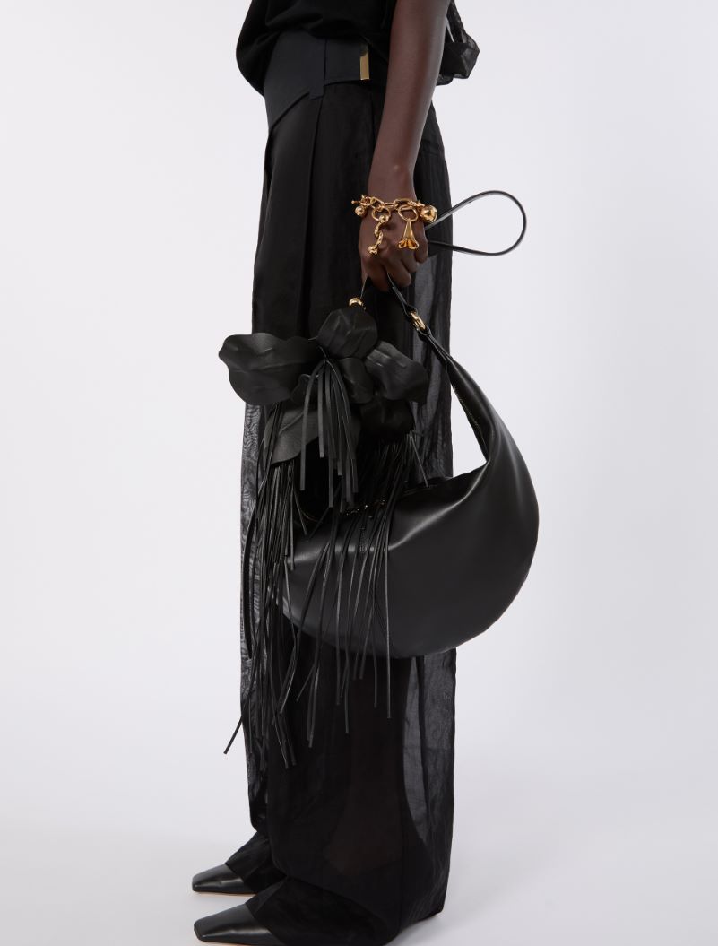 Nappa leather hobo bag - BLACK - Sportmax - 7