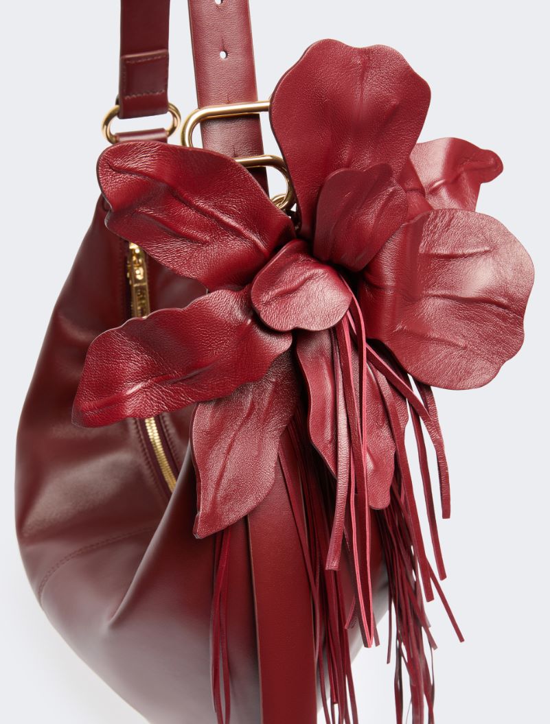 Nappa leather hobo bag - BORDEAUX - Sportmax - 4