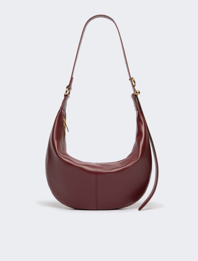 Nappa leather hobo bag - BORDEAUX - Sportmax