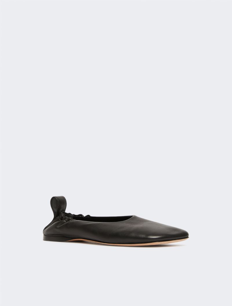 Nappa leather ballerinas with ankle band - BLACK - Sportmax - 2