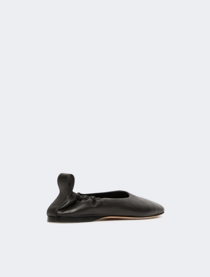 Nappa leather ballerinas with ankle band - BLACK - Sportmax - 3