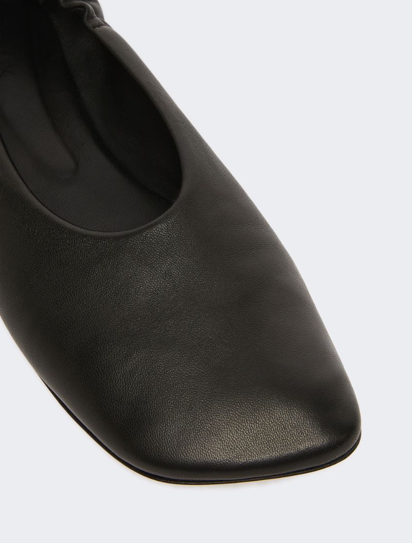 Nappa leather ballerinas with ankle band - BLACK - Sportmax - 4