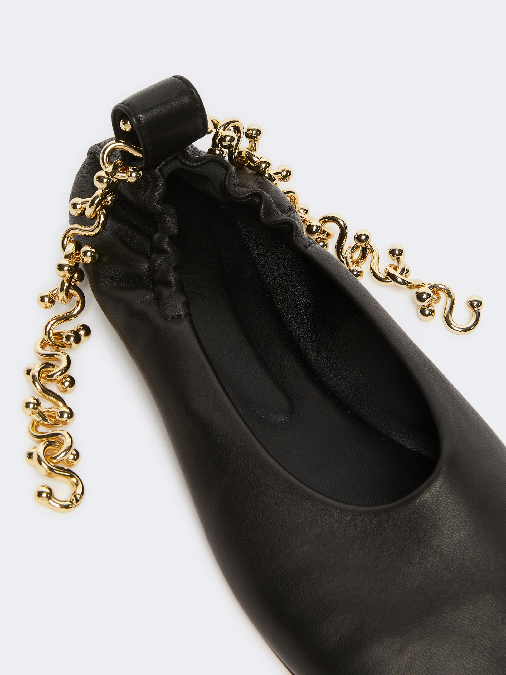 Nappa leather ballerinas with ankle band - BLACK - Sportmax - 5