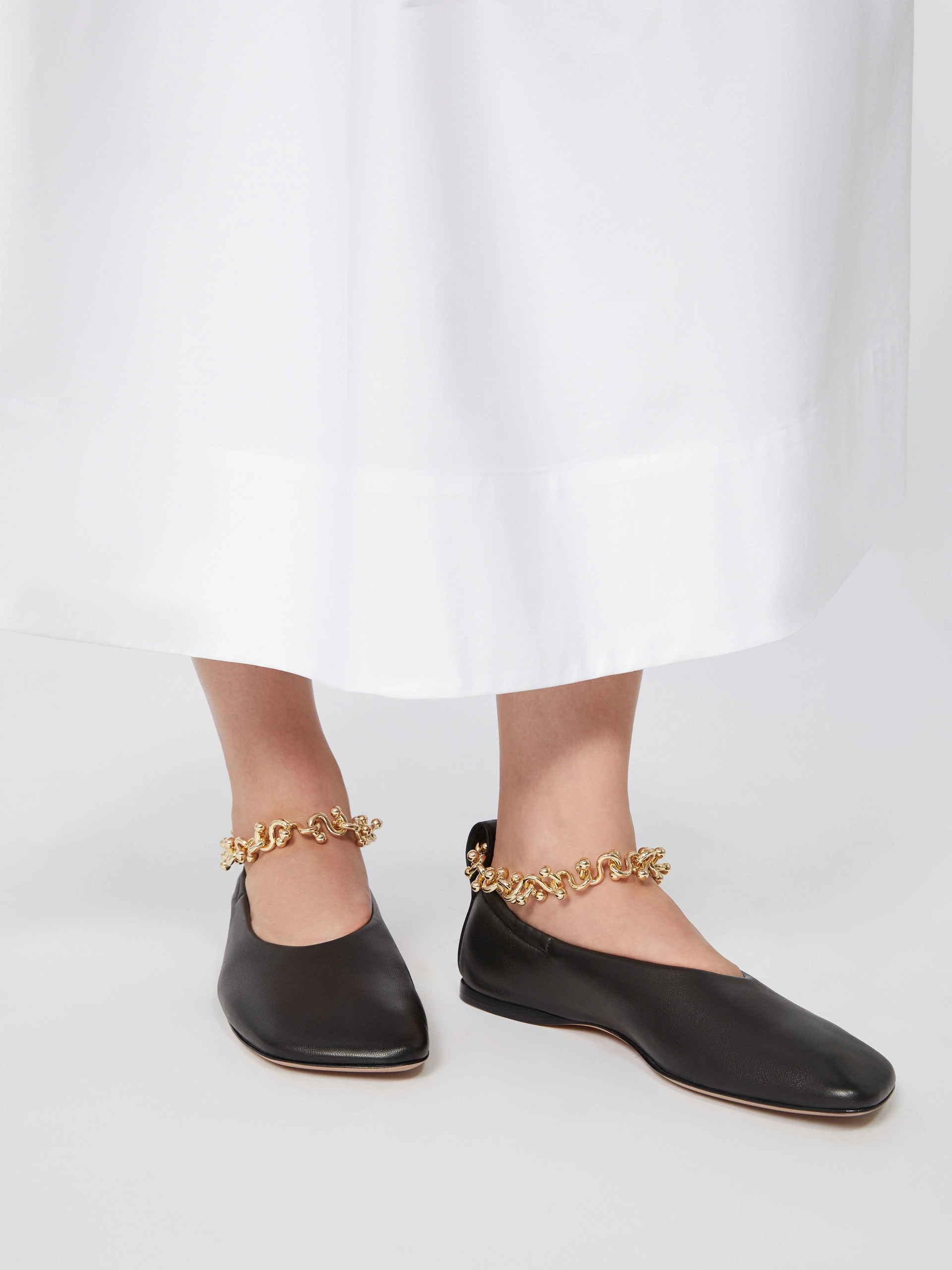 Nappa leather ballerinas with ankle band - BLACK - Sportmax - 6
