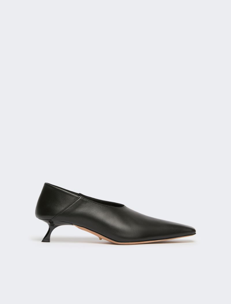 Nappa leather pumps with foldable back - BLACK - Sportmax
