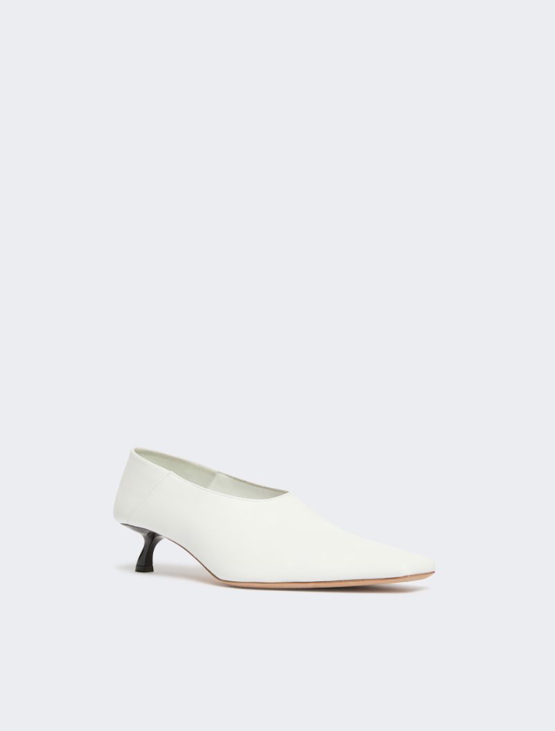 Nappa leather pumps with foldable back - WHITE - Sportmax - 2