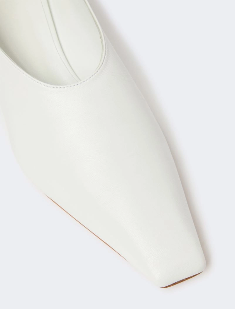 Nappa leather pumps with foldable back - WHITE - Sportmax - 4