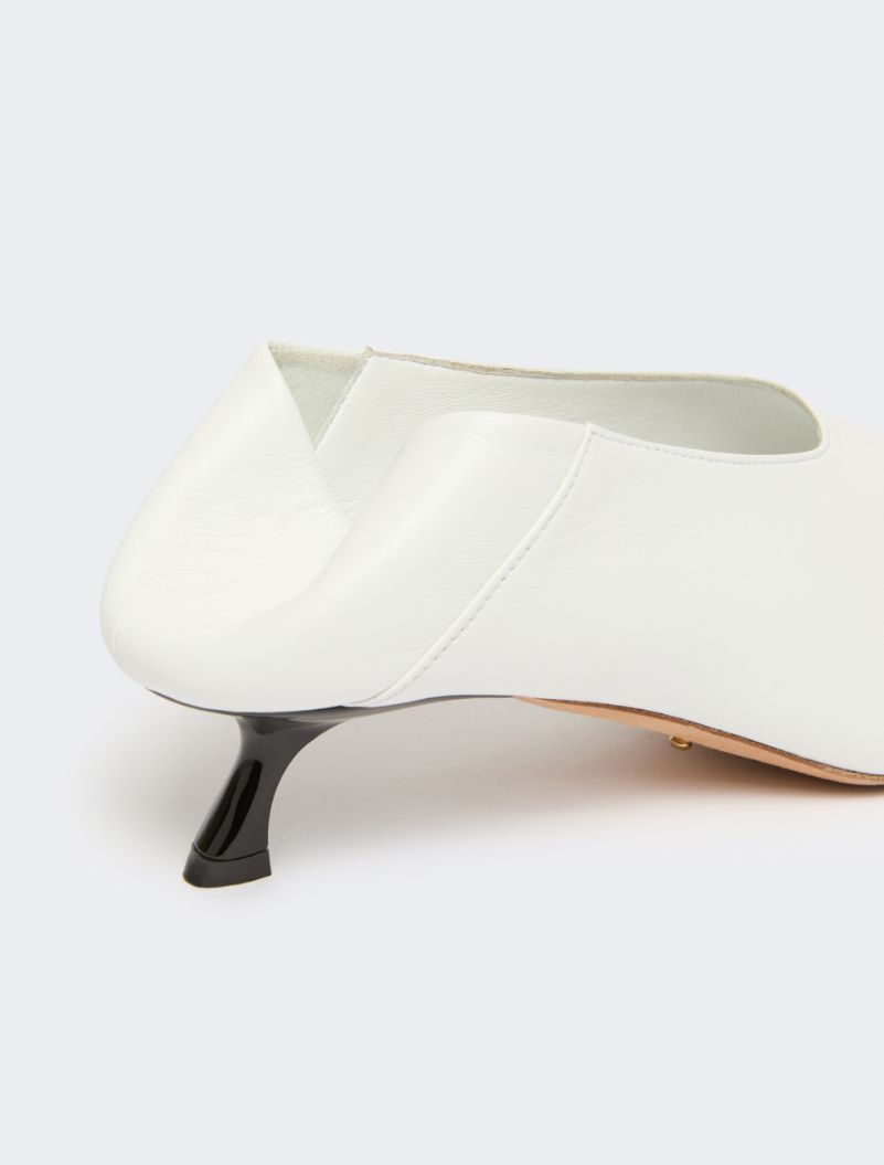 Nappa leather pumps with foldable back - WHITE - Sportmax - 5