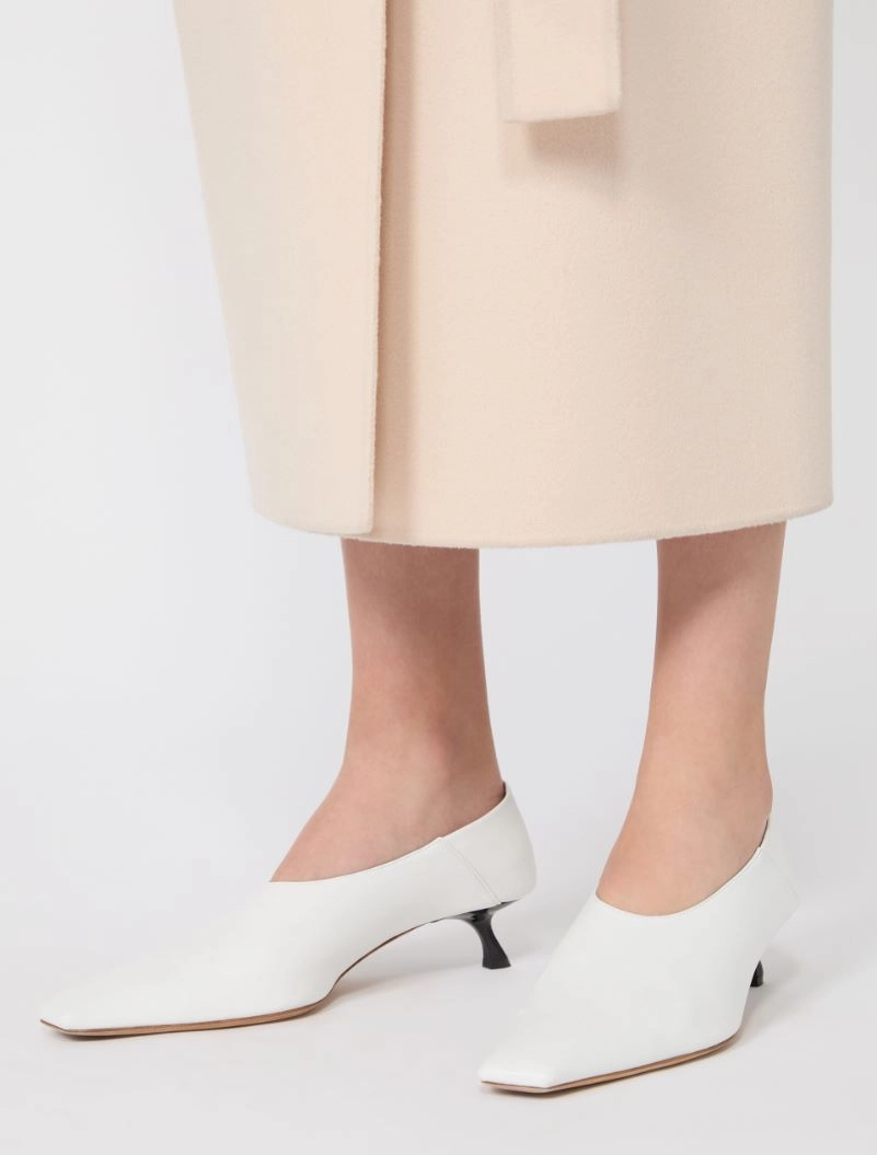 Nappa leather pumps with foldable back - WHITE - Sportmax - 6