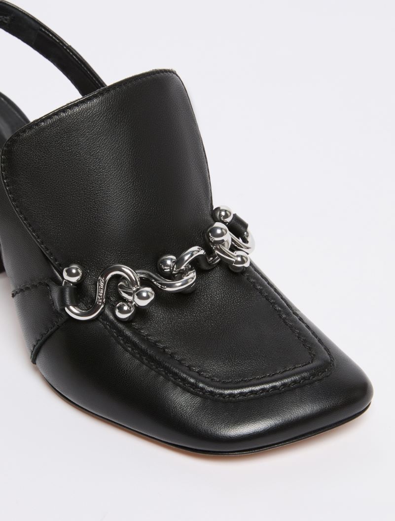 Nappa leather slingbacks - BLACK - Sportmax - 4