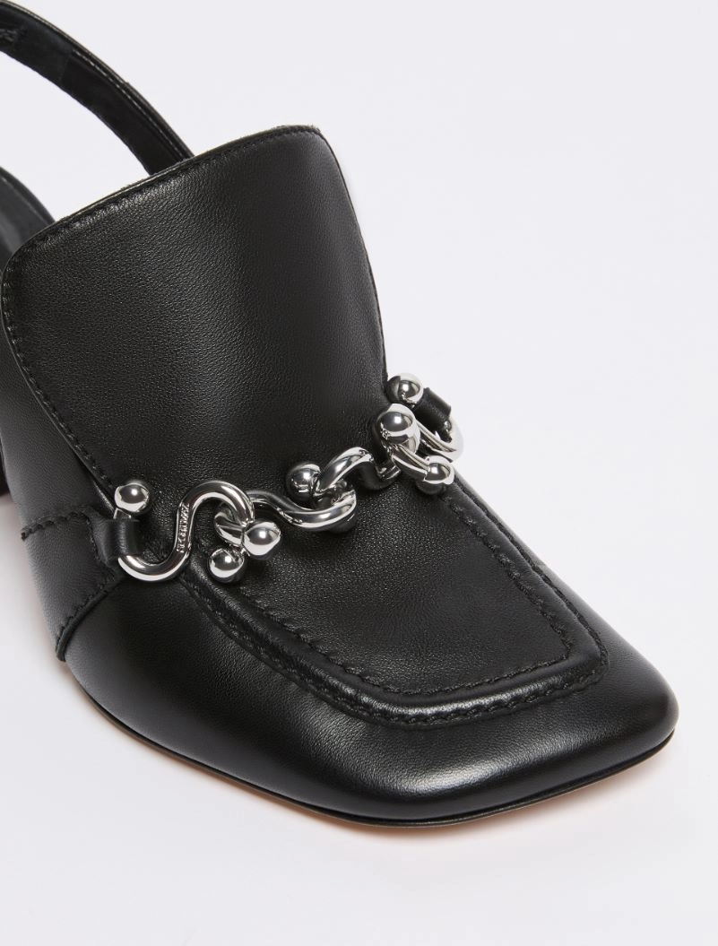 Nappa leather slingbacks - BLACK - Sportmax - 4