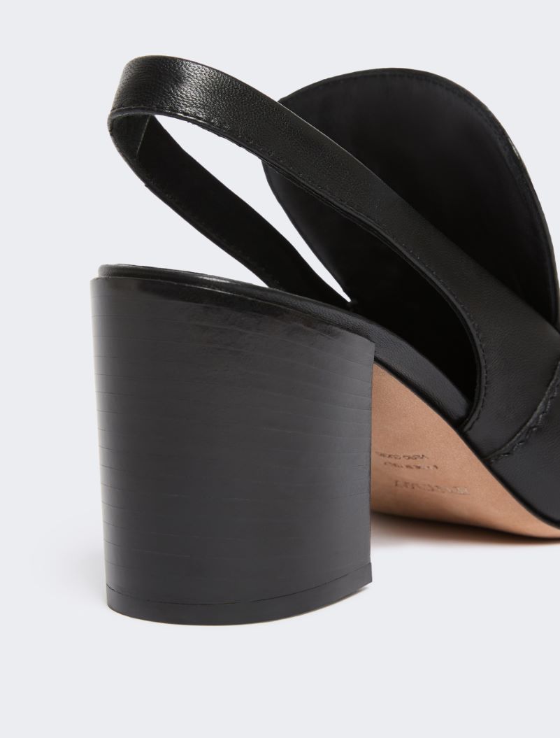 Nappa leather slingbacks - BLACK - Sportmax - 5