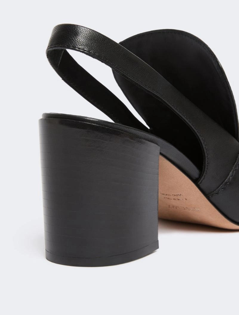 Nappa leather slingbacks - BLACK - Sportmax - 5