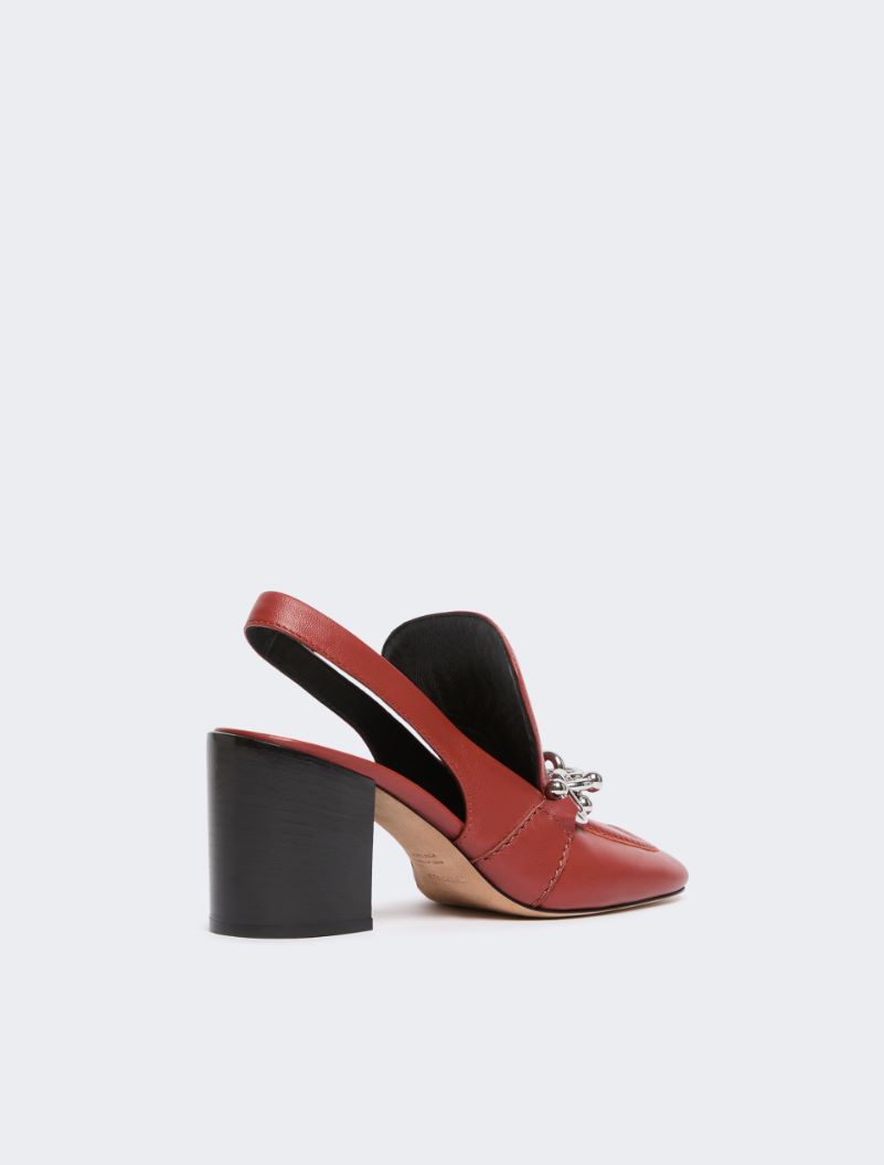 Nappa leather slingbacks - RUST - Sportmax - 3