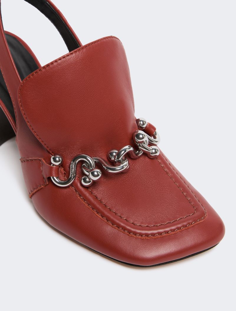 Nappa leather slingbacks - RUST - Sportmax - 4