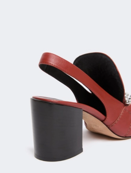 Nappa leather slingbacks - RUST - Sportmax - 5