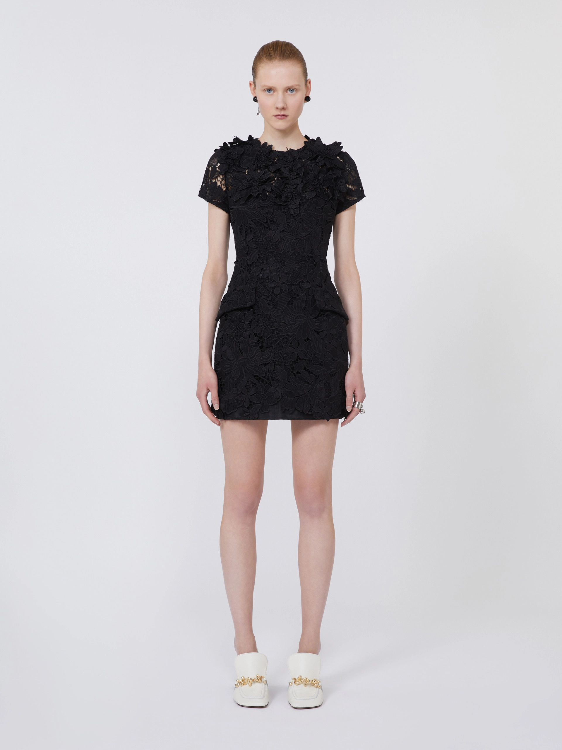 Macramé hourglass dress - BLACK - Sportmax - 2