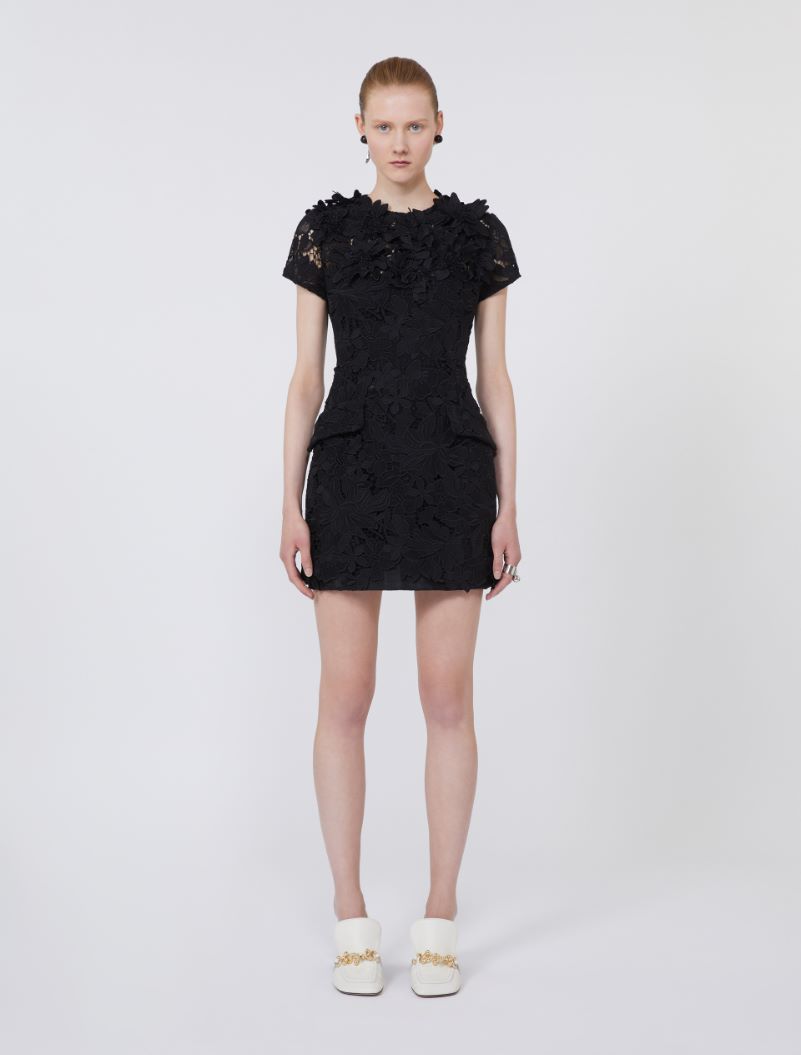 Macramé hourglass dress - BLACK - Sportmax - 2