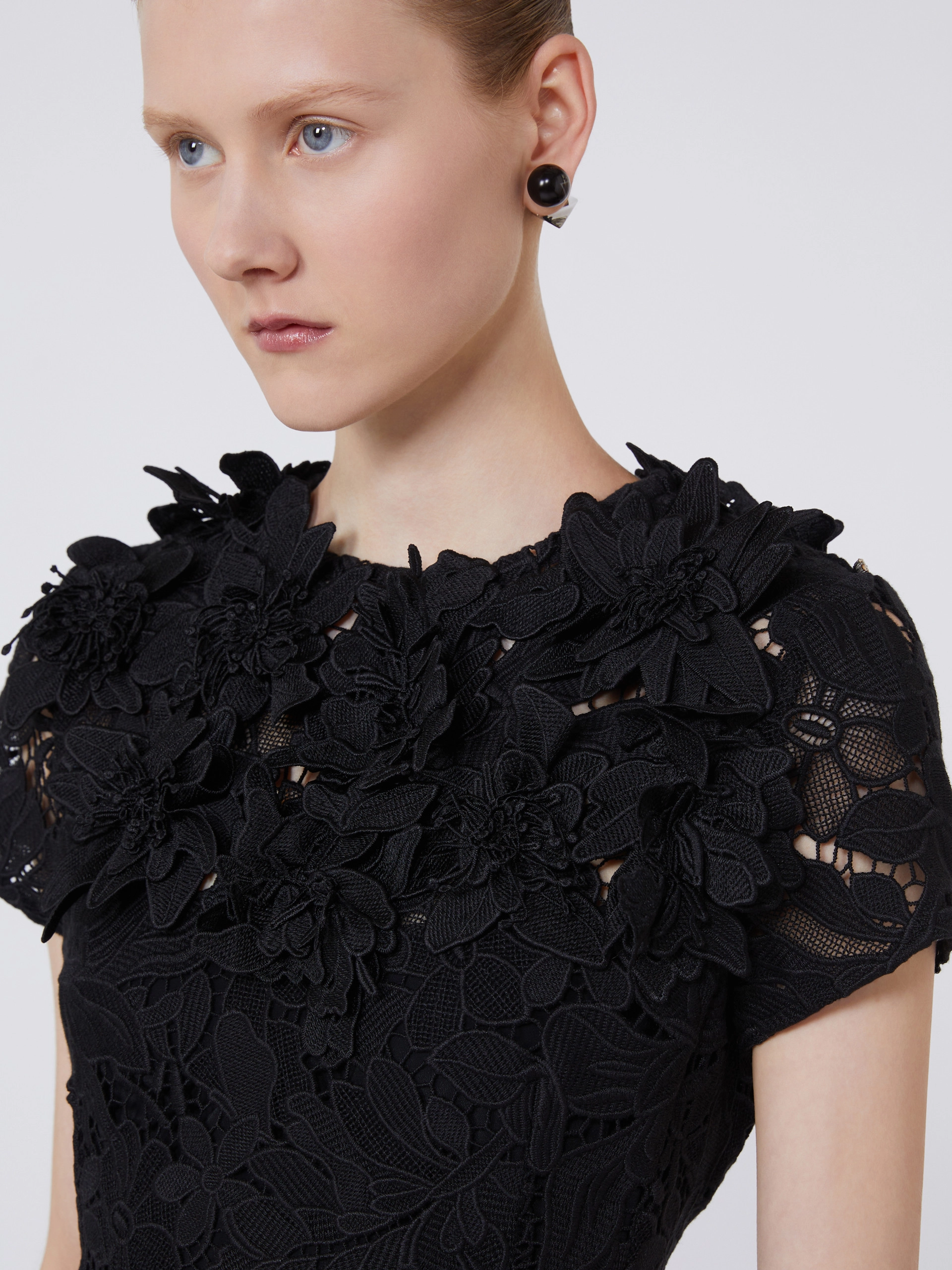Macramé hourglass dress - BLACK - Sportmax - 4