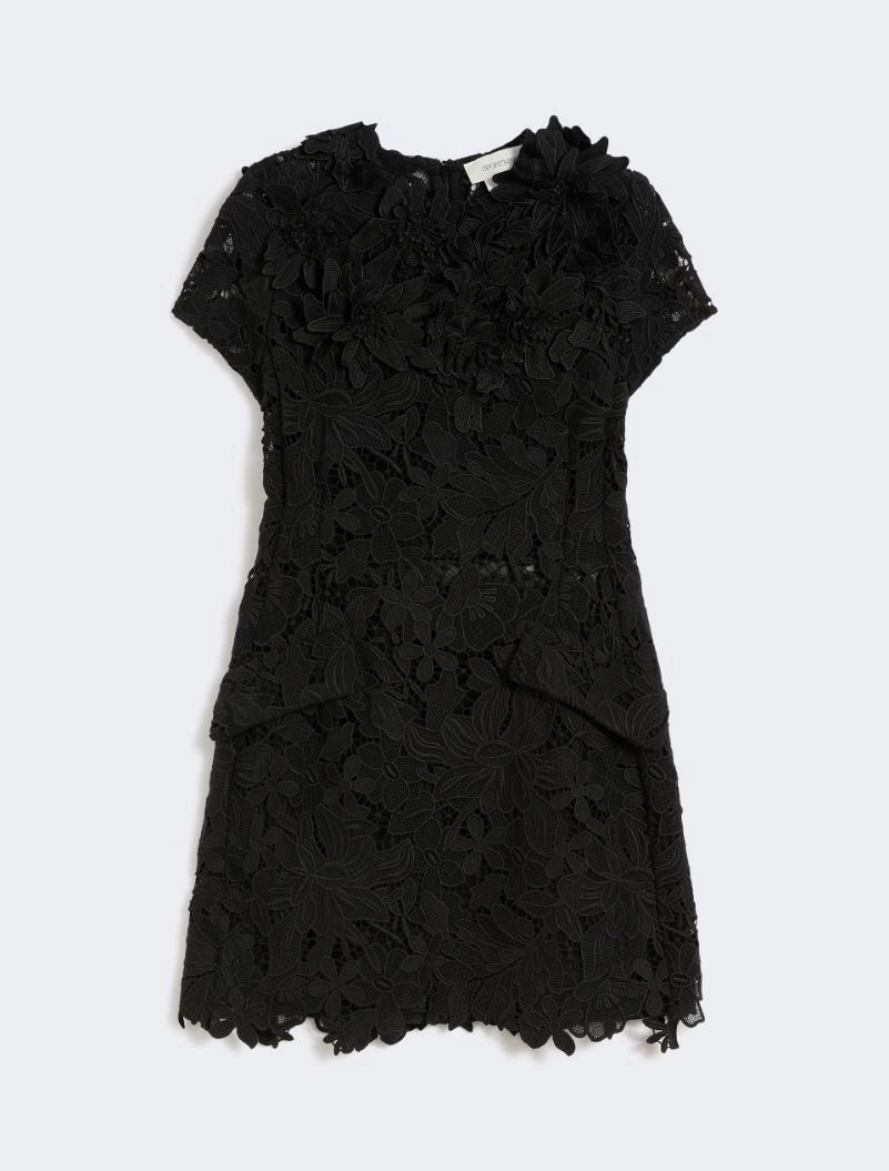 Macramé hourglass dress - BLACK - Sportmax - 6