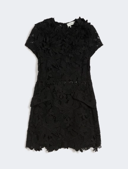 Macramé hourglass dress - BLACK - Sportmax - 6