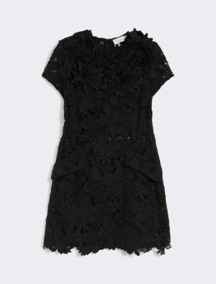 Macramé hourglass dress - BLACK - Sportmax