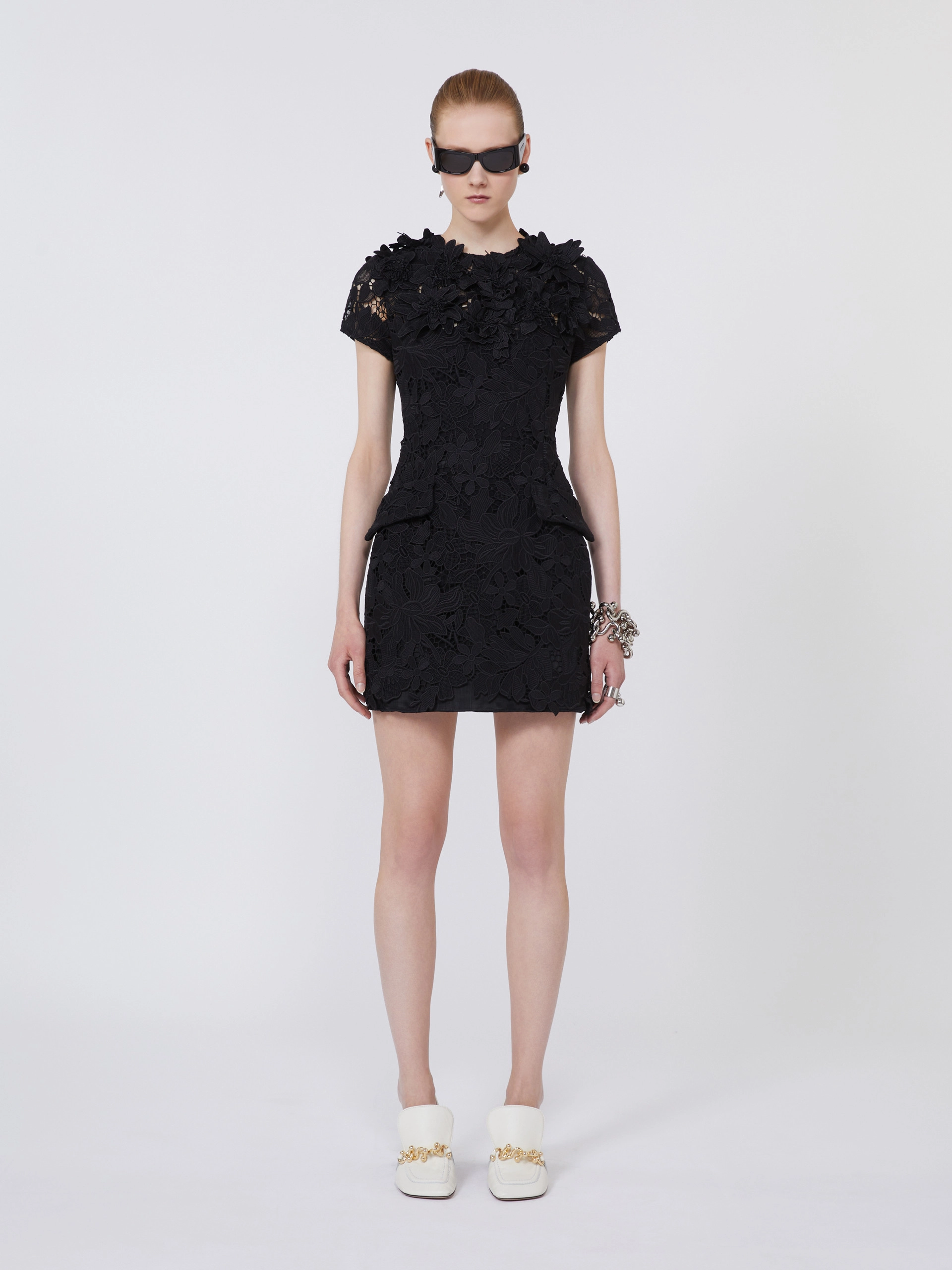 Macramé hourglass dress - BLACK - Sportmax