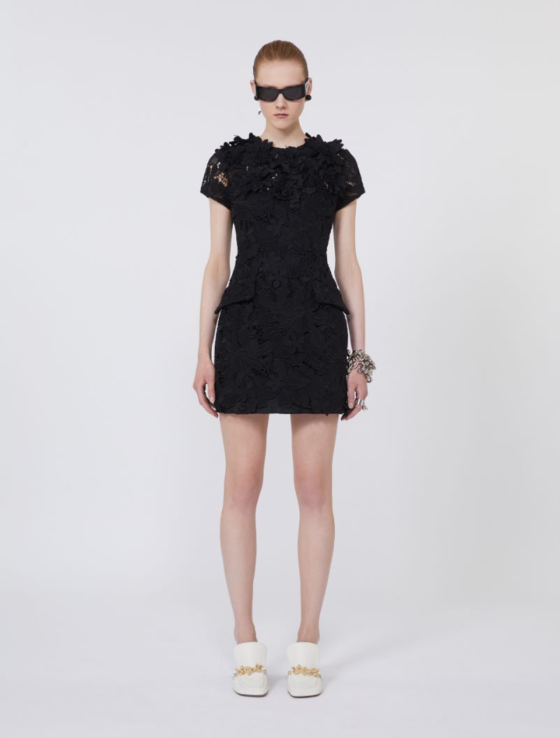 Macramé hourglass dress - BLACK - Sportmax