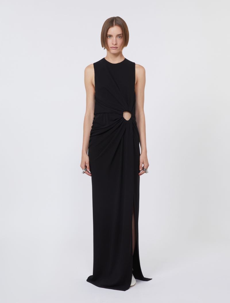 Sleeveless stretch jersey dress - BLACK - Sportmax - 2
