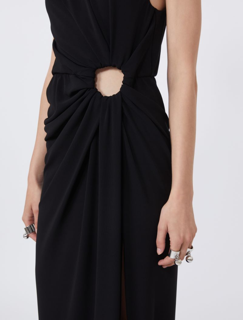 Sleeveless stretch jersey dress - BLACK - Sportmax - 4
