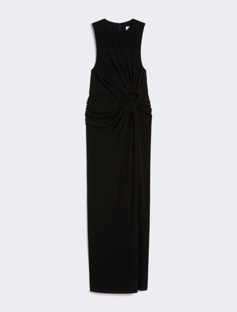 Sleeveless stretch jersey dress - BLACK - Sportmax - 6