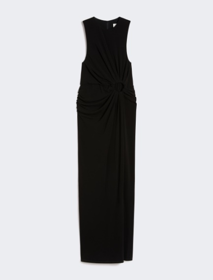 Sleeveless stretch jersey dress - BLACK - Sportmax