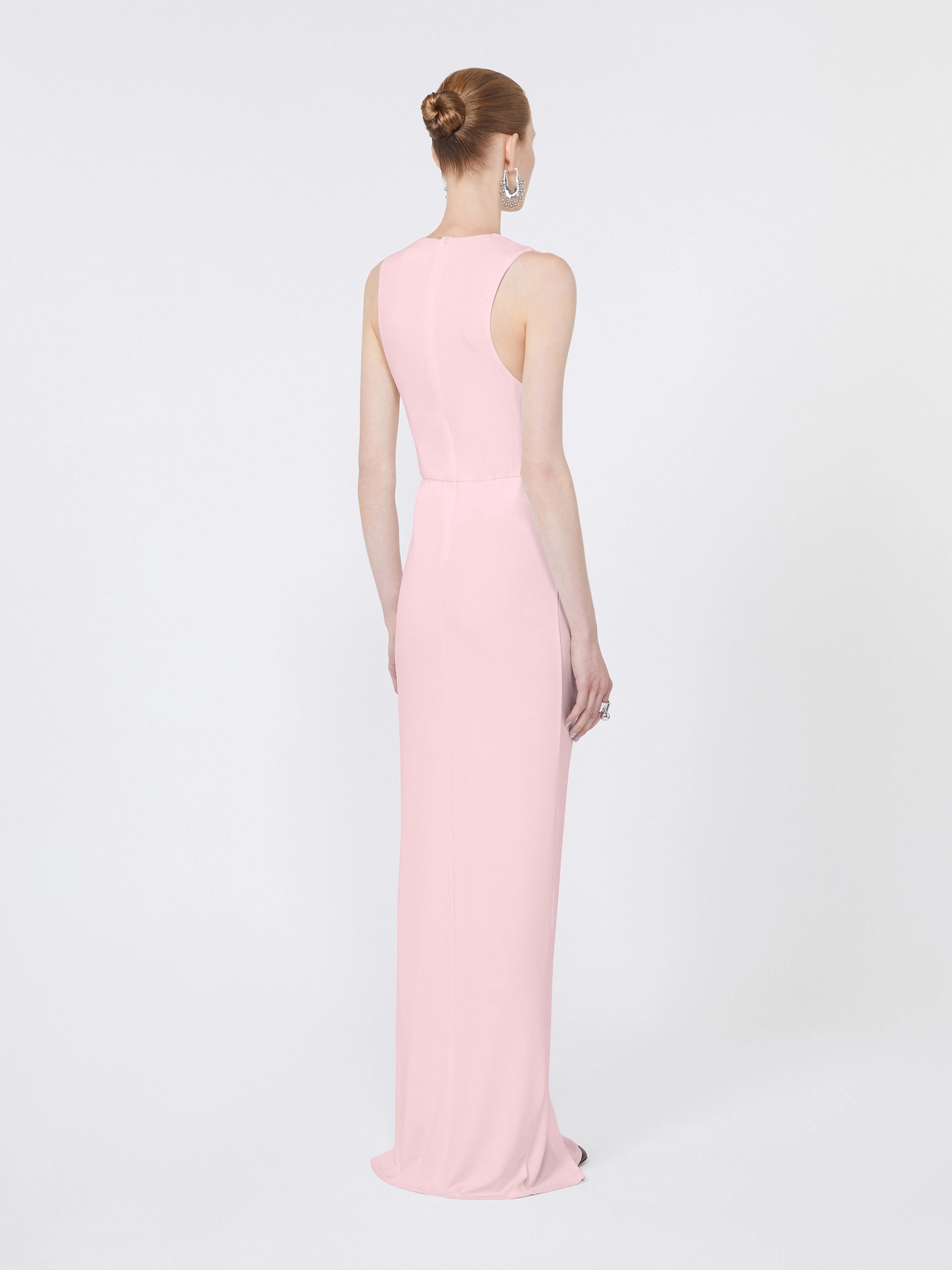 Sleeveless stretch jersey dress - PINK - Sportmax - 3