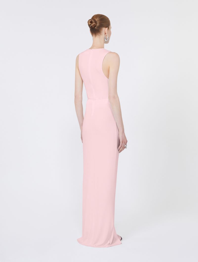 Sleeveless stretch jersey dress - PINK - Sportmax - 3