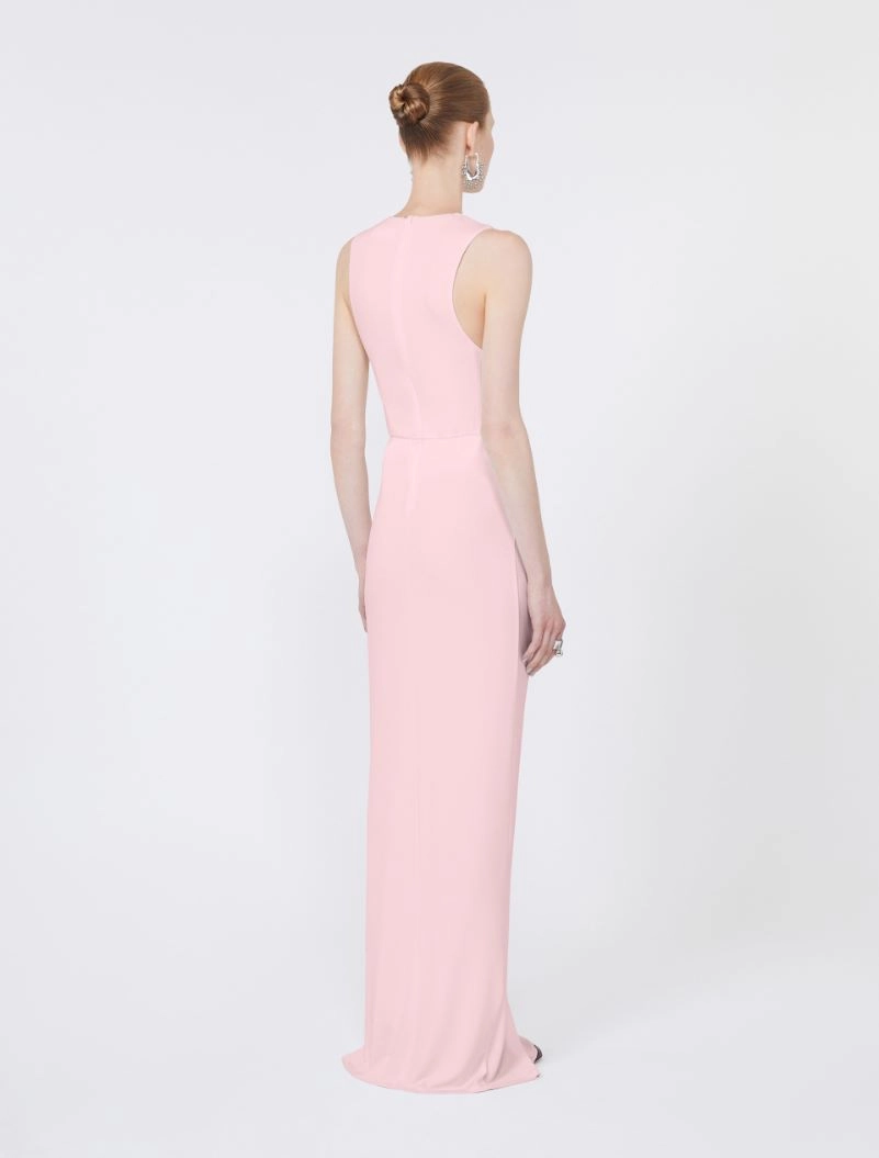 Sleeveless stretch jersey dress - PINK - Sportmax - 3